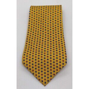 Polo Ralph Lauren Silk Necktie. Yellow Men's Tie Red Blue & White Designs. USA